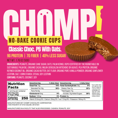 Chocolate PB Oat No-Bake Cookie Cups