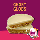 Ghost Globs, white chocolate peanut butter cups, vegan