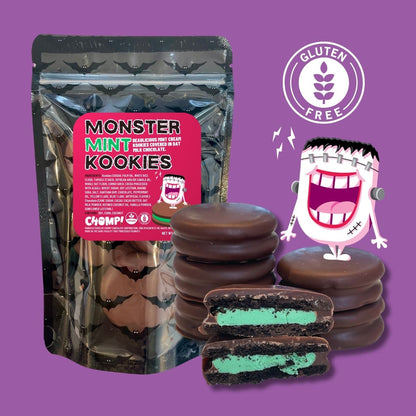 chomp chocolate halloween, chomp monster mint kookies