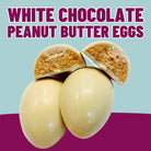 Vegan Chocolate Peanut Butter Eggs, Vegan Easter Candy, Vegan Peanut Butter Eggs, vegan white chocolate
