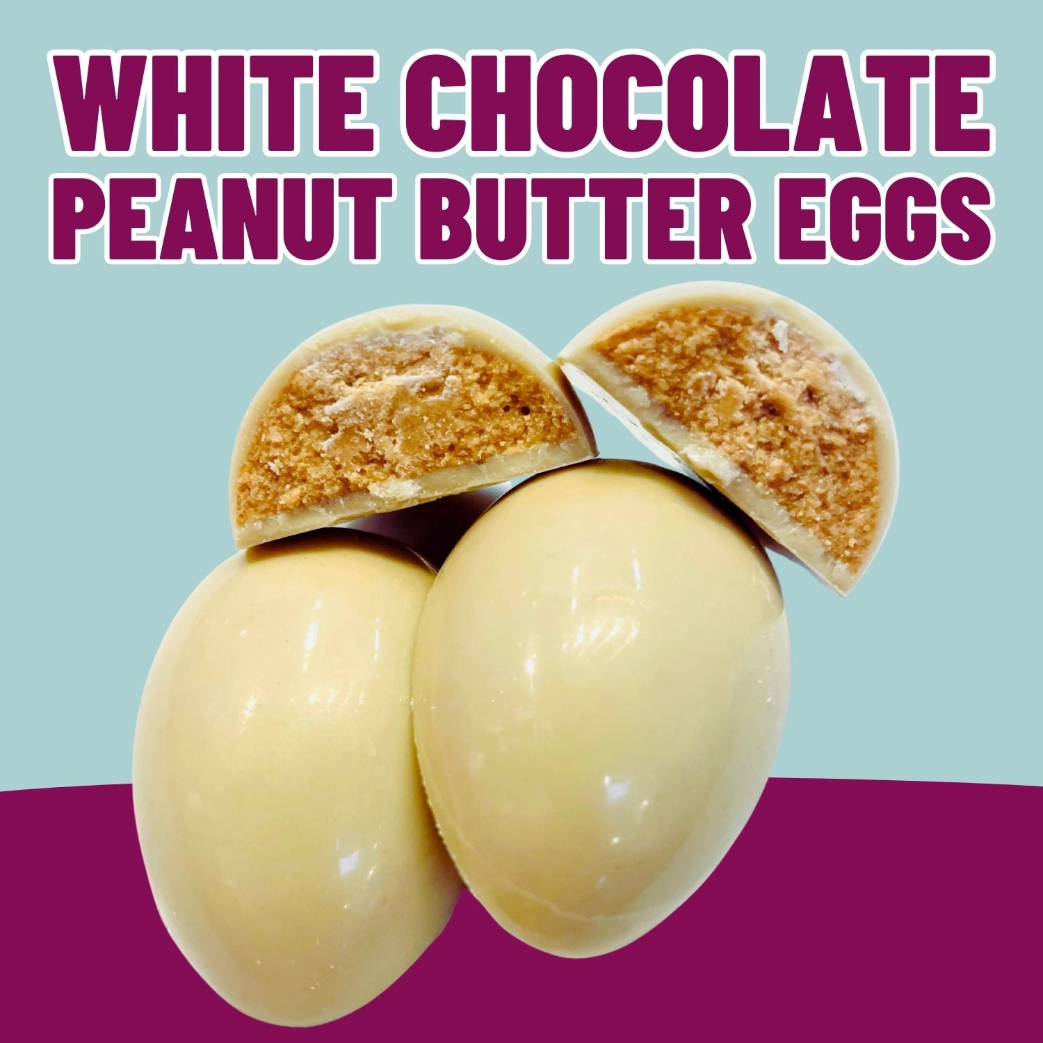 Vegan Chocolate Peanut Butter Eggs, Vegan Easter Candy, Vegan Peanut Butter Eggs, vegan white chocolate